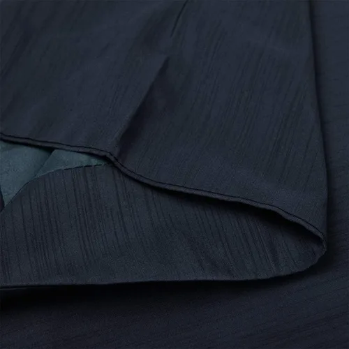 Vista 6 de KYOETSU Chaqueta de kimono lavable Haori para hombre Tsumugi Awase Thin Lines estampado Pongee