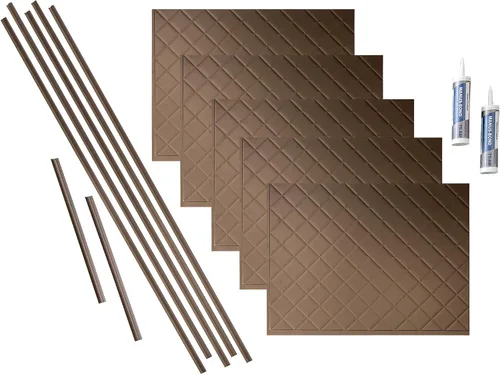 Vista 17 de FASÄDE Kit de protector de vinilo decorativo acolchado de 15 pies cuadrados en plata argente