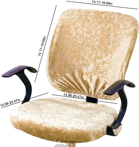 Vista 6 de VIOKKO Fundas de terciopelo elástico de elastano para silla de oficina, extraíbles y lavables, fundas universales para silla de hotel, hogar, bar