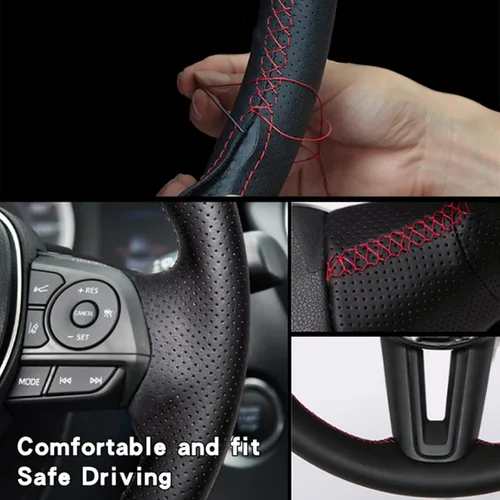 Vista 5 de Steering Wheel Covers for Nissan X-Trail Qashqai Rogue 2014-2016 Sentra Tiida, Custom Car Steering Wheel Braid Cover