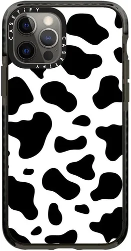Vista 13 de Funda CASETiFY Impact Case para iPhone 12 / iPhone 12 Pro - Aries Moross - Sticker - Negro Transparente
