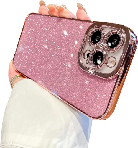 Vista 9 de Funda compatible con iPhone 11 Pro con purpurina, de lujo, linda, flexible, cubierta chapada, protección de cámara, a prueba de golpes, funda