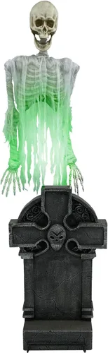 Vista 16 de Haunted Hill Farm Hartley The Sitting Scare Clown de Tekky, animatrónico de Halloween activado por movimiento para decoración de bromas de fiesta