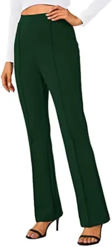Vista 21 de Urban CoCo Pantalones de trabajo elásticos con corte de bota, pantalones de yoga pequeños para oficina casual