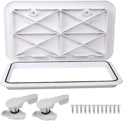 Vista 13 de YaeMarine Marine Boat Deck Access Hatch & Lid for Boat Marine Caravan RV Negro