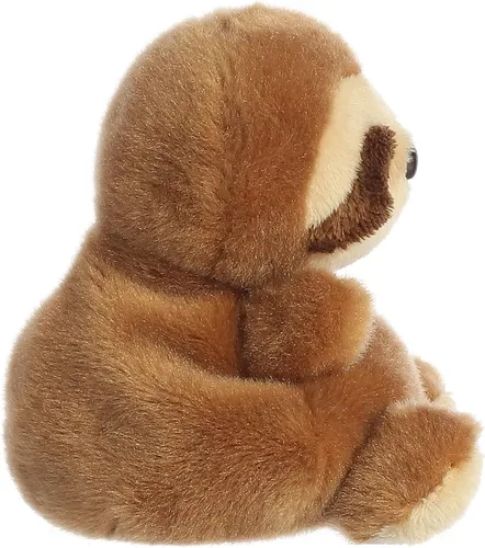 Vista 2 de Aurora® Adorable Palm Pals™ Slomo Sloth™ Animal de peluche, diversión de bolsillo, juego sobre la marcha, marrón, 5 pulgadas