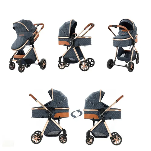 Vista 3 de Cochecito de bebé 2 en 1, cochecito convertible, cochecito estándar reversible, cochecito de bebé portátil, cochecito de bebé, cochecito plegable