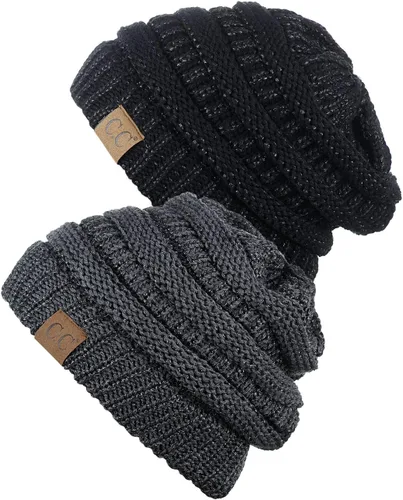 Vista 27 de Gorro a la moda de tejido suave abultado, cálido y elástico de C.C
