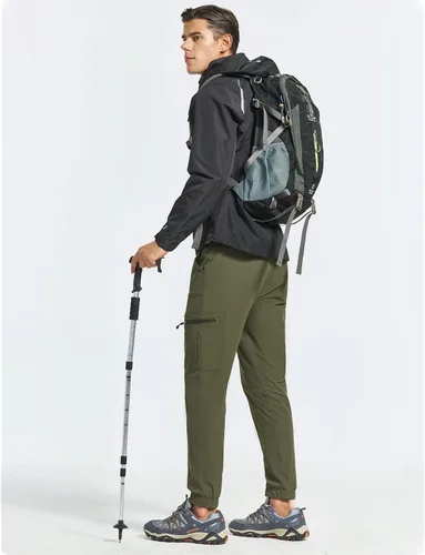 Vista 6 de FitsT4 - Pantalones de invierno para hombre, resistentes al agua, con forro polar, aislados, para clima frío, senderismo, nieve, esquí, pantalones