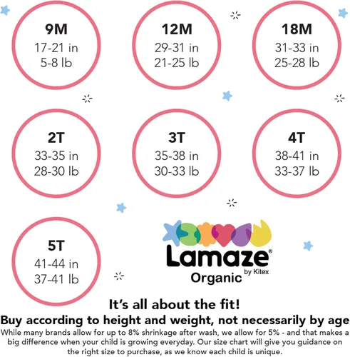 Vista 4 de Lamaze Organic Baby Baby Girls' Toddler Short Sleeve Tight Fit Sleepwear