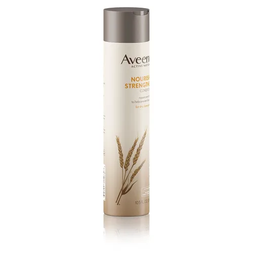 Vista 2 de Aveeno Acondicionador Nourish+ Strengthen, para ayudar a prevenir la rotura, 10.5 onzas líquidas