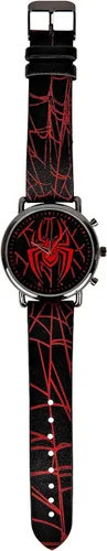 Vista 2 de Spider-Man Symbol and Webbing Watch with Faux Leather Strap