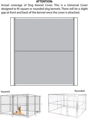 Vista 5 de Casa de perritos King Canopy, de 10 por 10 pies, en color plateado