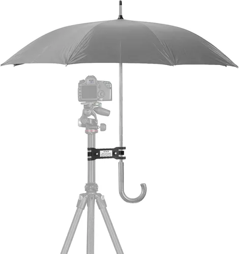 Vista 4 de Soporte de paraguas para trípode, trípode para cámara al aire libre, soporte de clip, abrazadera para paraguas, accesorio de fotografía