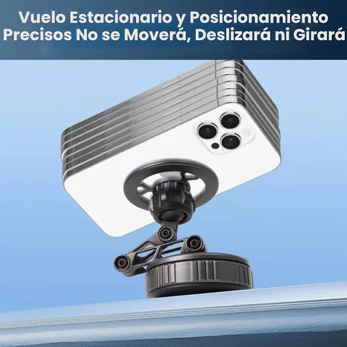Vista 6 de Soporte magnético de teléfono para automóvil 360 con succión de vacío ajustable para iPhone 17 Pro Max 16 15 14 13 12 Air Plus