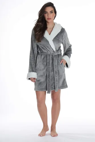 Vista 2 de Just Love Critter Robe Sherpa Trim Velour Robes for Women