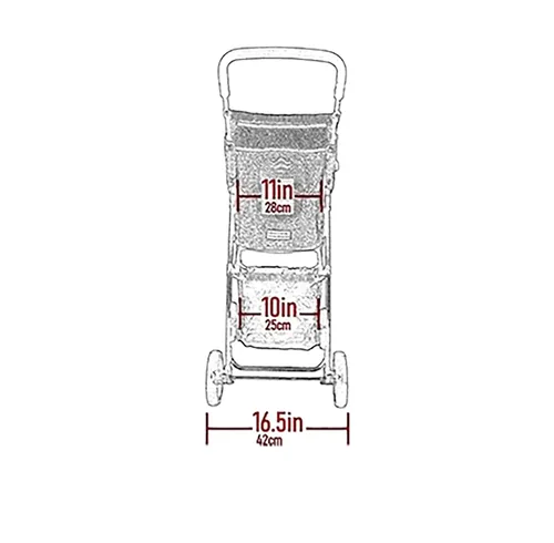 Vista 6 de Pet Gear Carrito para mascotas Happy Trails Lite sin cremallera, gris Gris clásico con cremallera