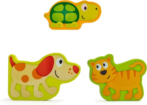 Vista 8 de Hape 3 – 1 Kids Pepe & Friends – Puzzle de madera Puzzle (3 piezas)