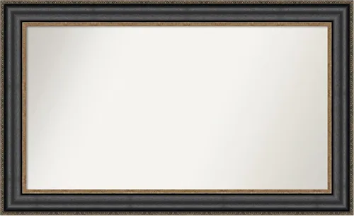 Vista 581 de Amanti Art Espejo personalizado, espejo de baño negro puente, espejo de pared o espejo de tocador de baño sobre el fregadero (26 x 26 pulgadas)