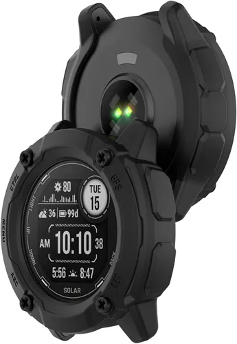 Vista 5 de Funda compatible con Garmin Instinct 2X, Disscool Soft Anti Drop TPU Carcasas protectoras Accesorios de reloj inteligente (negro)
