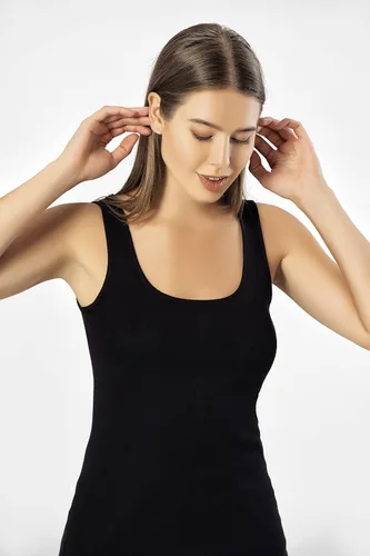 Vista 40 de VAVONNE Camiseta sin mangas tipo camisola para mujer, toda de algodón, aireada, suave y cómoda