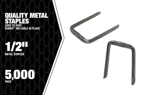 Vista 7 de Southwire SMS12-5000BKT Grapas de metal Romex™ de 1/2 pulgada, cubo de 5000 piezas
