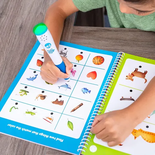 Vista 2 de Educational Insights Hot Dots Let's Learn Pre-K Math - Libro de trabajo de matemáticas preescolar para aprender a contar y colores con actividades