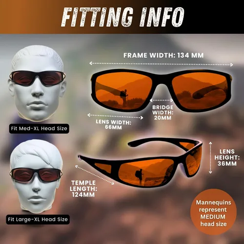 Vista 5 de proSPORT Bifocal Lector de Gafas de Sol Noche Yelow Bloqueador de Luz Azul Deporte Wrap Escudo Lateral