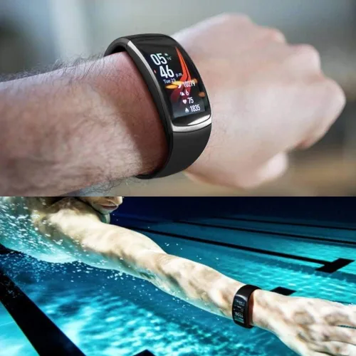 Vista 3 de Correas de repuesto de silicona suave para reloj inteligente Samsung Gear Fit 2 y Fit 2 Pro, grande, lavanda