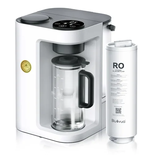Vista 7 de Bluevua RO100ROPOT-LITE Sistema de filtro de agua de ósmosis inversa para encimera, purificación de 5 etapas, proporción de puro a drenado de 3:1
