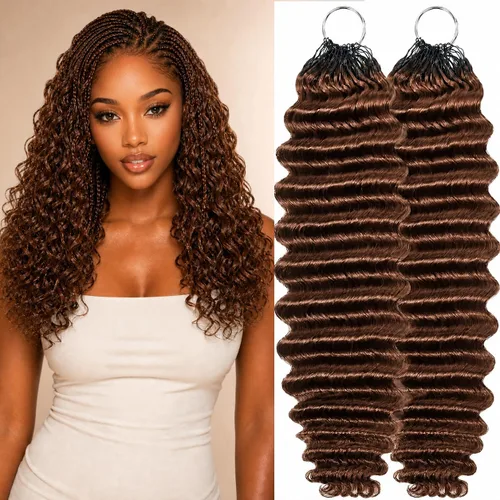 Vista 10 de Cabello humano de ganchillo para mujeres negras con nudos milagrosos de (B65g)Negro
