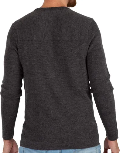 Vista 2 de MERIWOOL Suéter de punto para hombre - Suéter de lana merino Camisa de manga larga para hombre
