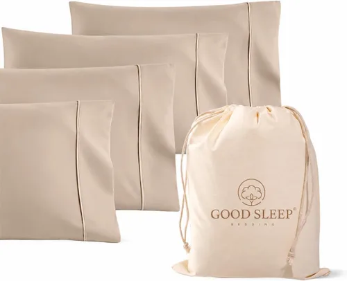 Vista 28 de Juego de 2 fundas de almohada estándar de 1000 hilos, 100% algodón egipcio, fundas de almohada 01. blanco