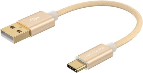 Vista 12 de CableCreation Cable corto USB a USB C de 6 pulgadas, carga rápida USB A a USB C, cable trenzado USB C macho a USB macho para banco de energía