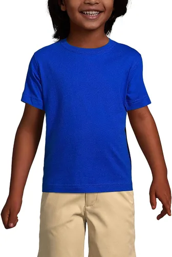Vista 3 de Lands' End Camiseta esencial de manga corta para niños de uniforme escolar