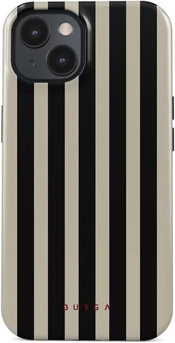 Vista 57 de BURGA-Funda p/teléfono compatible c/iPhone 14 Plus, carcasa rígida híbrida de 2 capas + Funda protectora de silicona, almendras latte a lunares