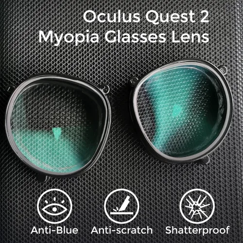 Vista 2 de Lens Insert Compatible with MetaOculus Quest 2 - Sonicgrace VR Oculus Quest 2 Myopia Lens Glass with Blue Light Filter, Alloy Magnetic Frame and