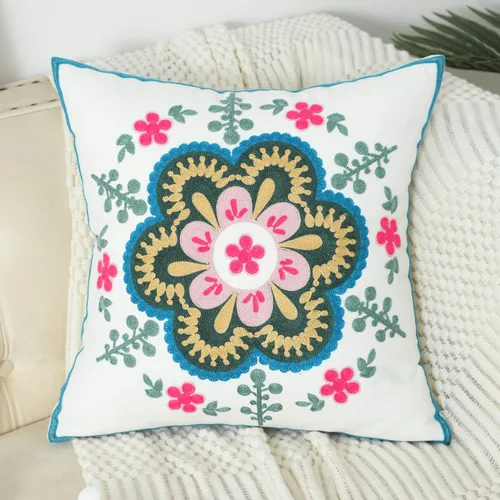 Vista 2 de VOGOL YouYee - Funda de cojín para el hogar, diseño de bordado bohemio