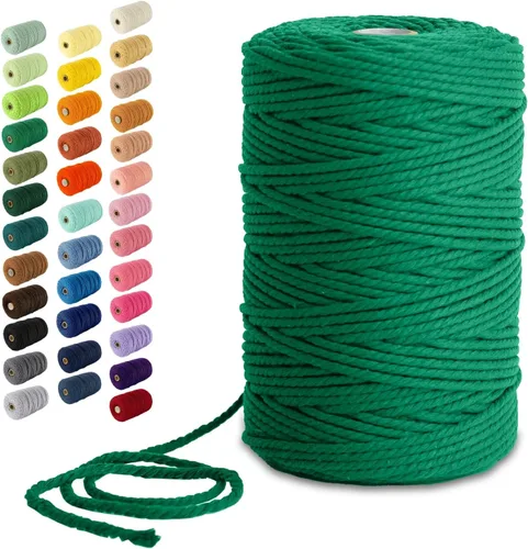 Vista 78 de Nook Theory Hilo de macramé de 3mm 109 yardas - Cuerda de macramé suave de 4mm, 5mm perfecta para nudos - Suministros de macramé para colgadores