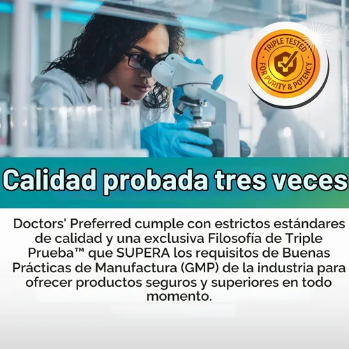 Vista 7 de DOCTORS' PREFERRED Suplemento Alpha GPC - Fórmula premium. 600 mg/porción, 60 cápsulas veganas, suministro para 30 días