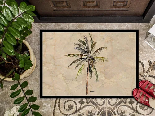 Vista 3 de Caroline's Treasures 8482MAT - Felpudo de palmera de 18 x 27 pulgadas, para interiores y exteriores, para entrada, antideslizante, lavable, pelo