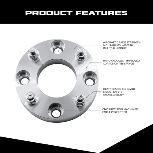 Vista 3 de ezaccessory 2 adaptadores de rueda de 4 x 115 a 4 x 156 de 1.25 pulgadas de grosor, se adapta a Arctic Cat ATV para montar varias ruedas Polaris