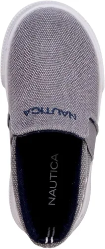 Vista 4 de Nautica Akeley - Tenis para niños sin cordones para jóvenes y niños (niños grandes, pequeños y bebés)