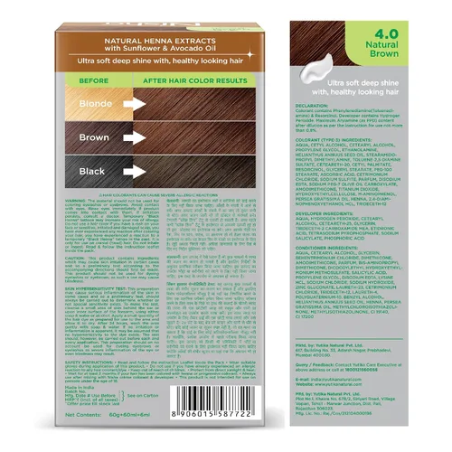 Vista 2 de Nisha Crème - Tinte permanente para el cabello, color marrón natural (paquete de 2)
