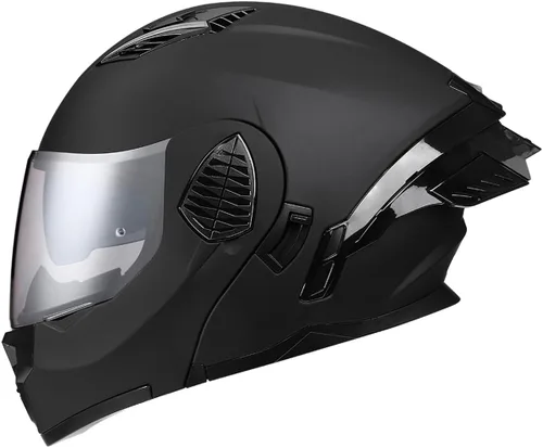 Vista 10 de Casco de Motociclista de Cara Completa con Visera Dual y Abatible para Adultos, Hombres y Mujeres, Integrado para Motocicleta, Calle, Ciclomotor