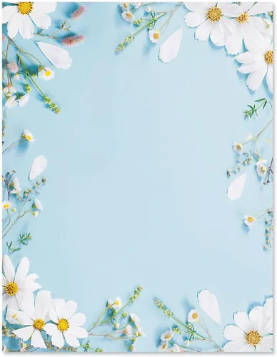 Vista 17 de Current Papel de Carta con Marco de Playa - Papeles de Papelería de Primavera con Borde Decorativo de Playa, Vacaciones Imprimibles, Bodas