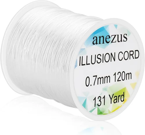 Vista 6 de Anezus Alambre de pesca para colgar, línea de pesca transparente, cuerda invisible, línea de monofilamento fuerte para colgar decoraciones
