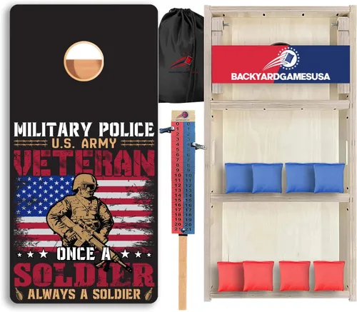 Vista 101 de CornholeGamesUSA Pro - Juego de tablas de Cornhole Fabricado en Estados Unidos Abedul báltico 3/4 Sin rebote Patas triples gruesas Dos 1