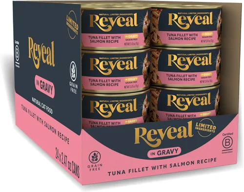 Vista 13 de Reveal Alimento natural enlatado húmedo para gatos, ingredientes limitados y naturales, sin granos, alto contenido de proteínas sin aditivos