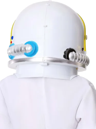 Vista 8 de Casco de disfraz de astronauta para adulto, casco de plástico con visera amarilla